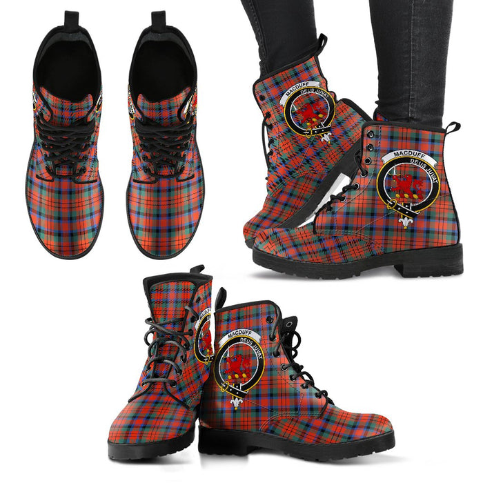 MacDuff Ancient Tartan Clan Badge Leather Boots
