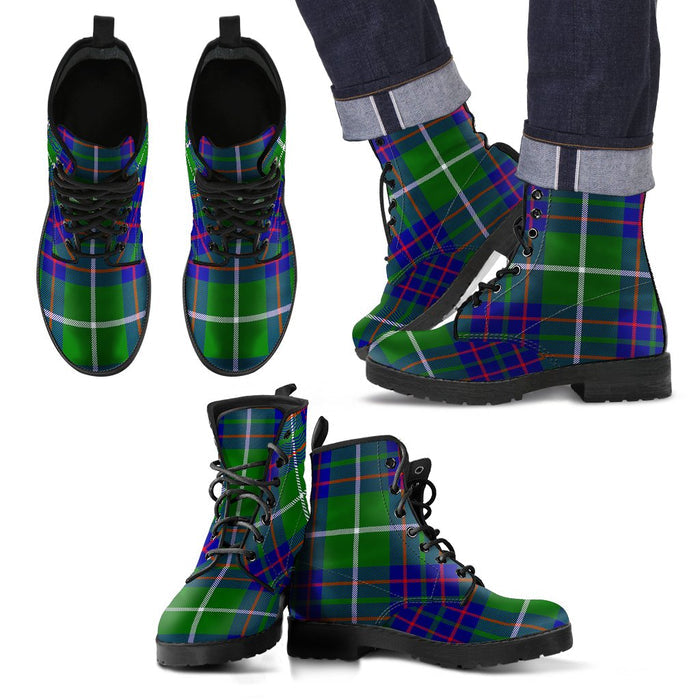 MacIntyre Hunting Modern Tartan Leather Boots Footwear Shoes