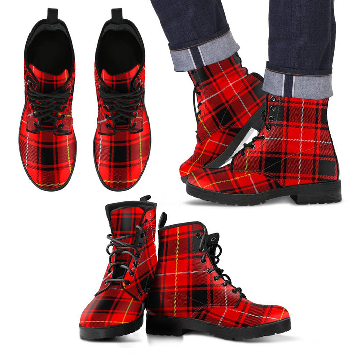 MacIver Modern Tartan Leather Boots Footwear Shoes