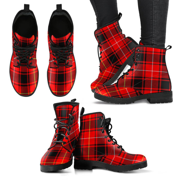 MacIver Modern Tartan Leather Boots