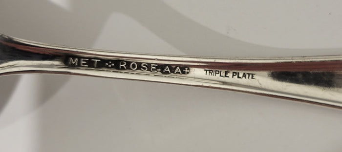Met Rose Meo1 Gravy Ladle 6 1/2" Flatware Silverplate2