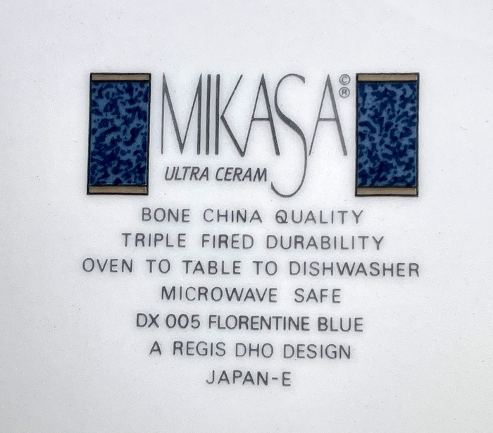 Mikasa Florentine Blue Dinner Plate 10 7/8"1