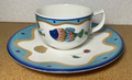 Mikasa Ocean Collage Cup and Saucer Set0