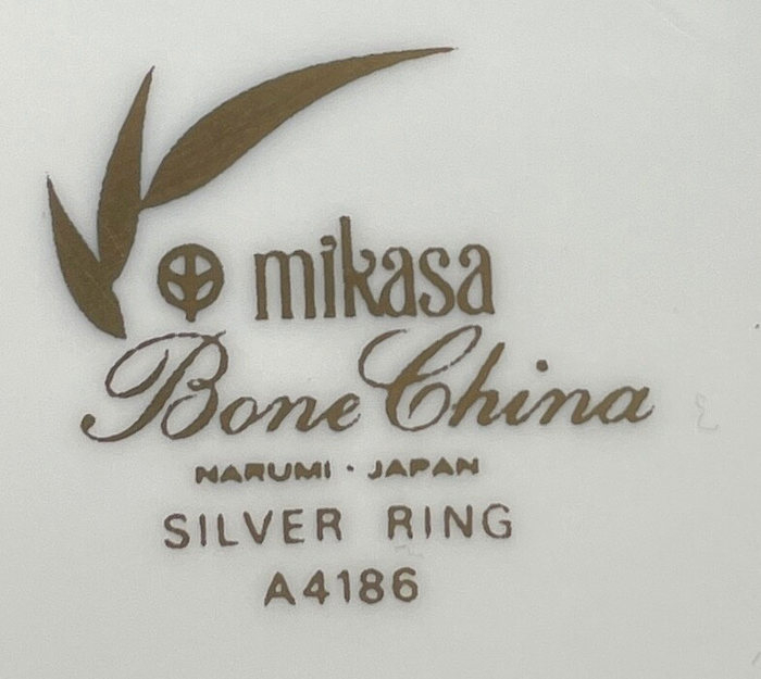 Mikasa Silver Ring Demitasse Cup and Saucer Set1
