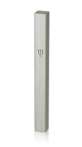 Outdoor aluminum mezuzah with screw cap for outdoor use, sleek design, and strong mounting tape for easy installation.