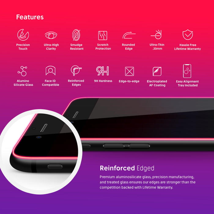 NanoArmour (2022) for iPhone SE Privacy Best Screen Protector Edge-to-Edge