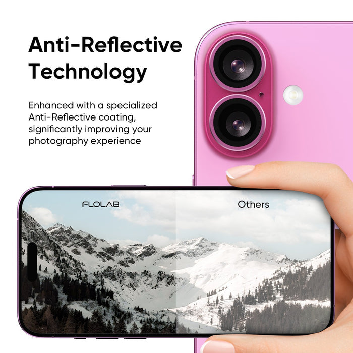 NanoArmour Camera Protector Anti Reflective – iPhone 16 / iPhone 16 Plus (5 Colors)