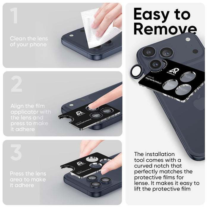 NanoArmour Camera Protector – iPhone 17 Pro / Pro Max Anti Reflective