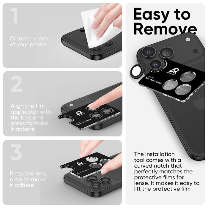 NanoArmour Camera Protector – iPhone 17 Pro / Pro Max Anti Reflective