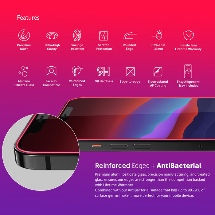 NanoArmour for iPhone 12 mini Screen Protector Edge-to-Edge