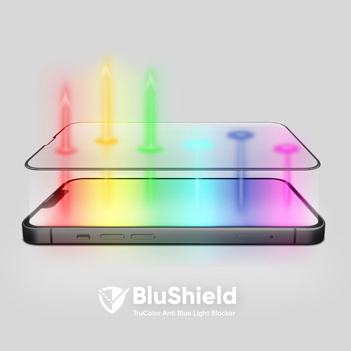 NanoArmour for iPhone 13 Screen Protector Anti-Dust Edge-to-Edge Blue Light Blocker(Upgraded to ONETIME PRO)