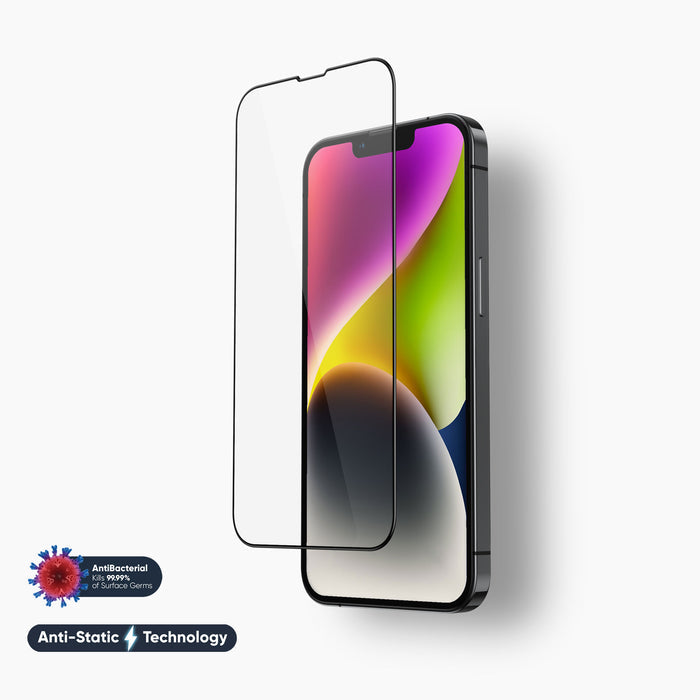 NanoArmour for iPhone 14 Screen Protector Anti-Dust Edge-to-Edge Blue Light Blocker (Upgraded to ONETIME PRO)