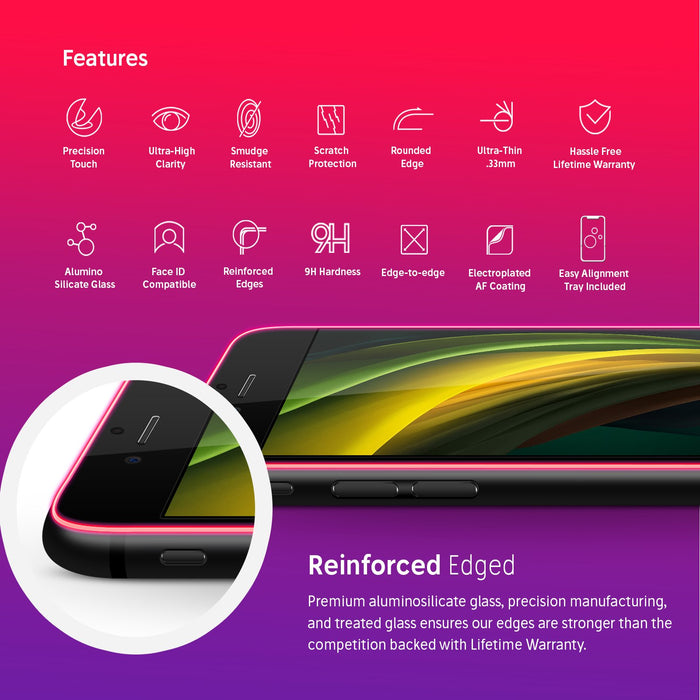 NanoArmour for iPhone SE Best  Screen Protector (2020) Edge-to-Edge