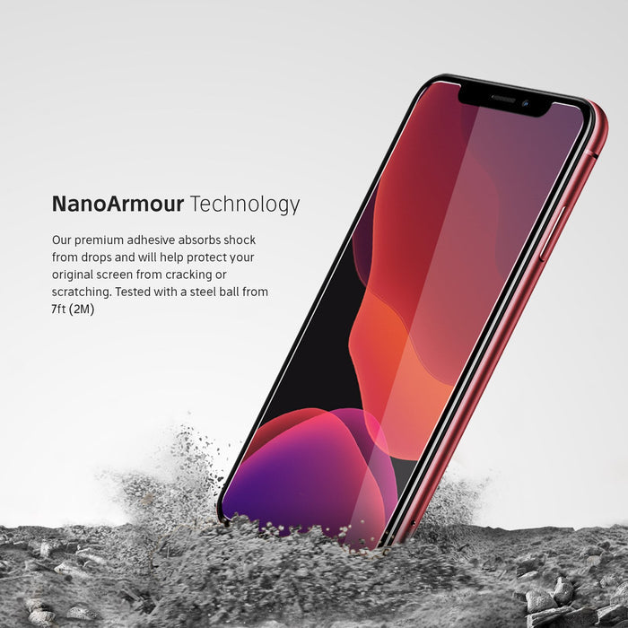 Nanoarmour technology iphone Xs Max case friendly 2.5D screen protector
