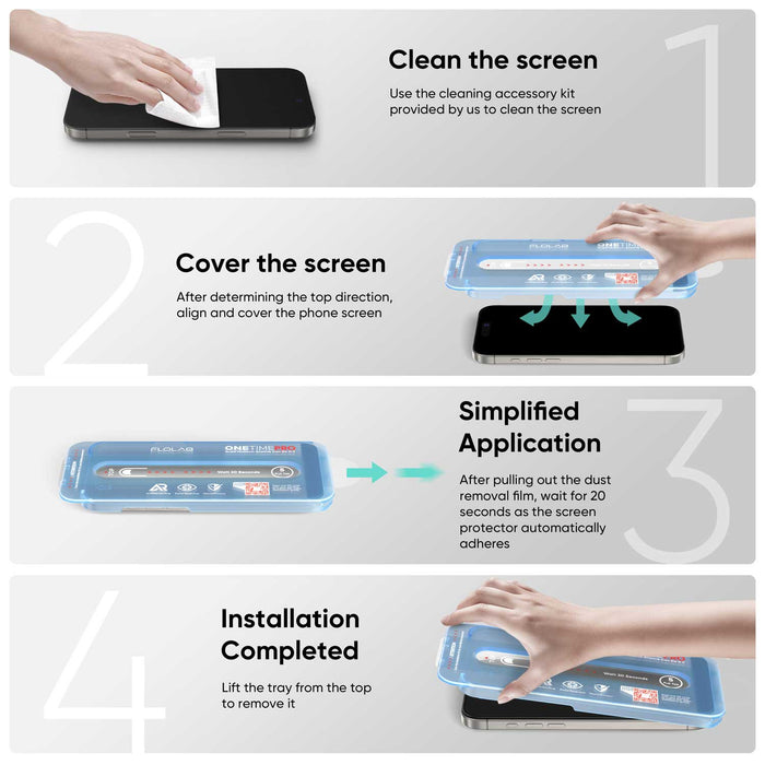 NanoArmour ONETIME MAX Blue Light ClearVue – iPhone 16 Series