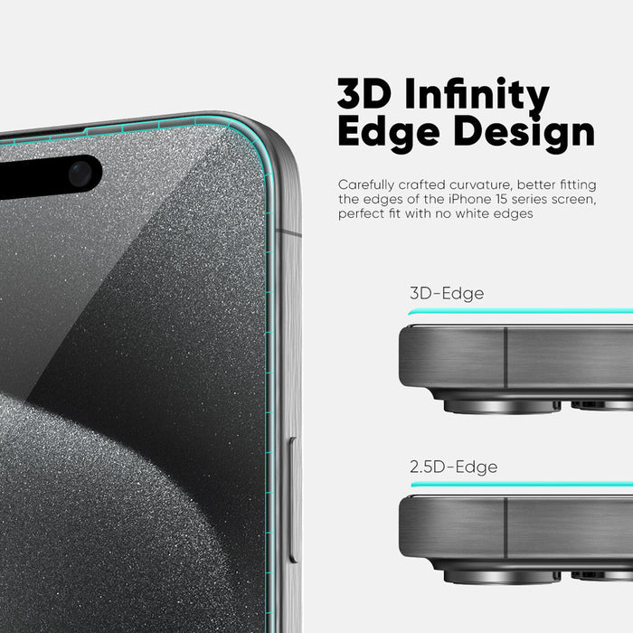 NanoArmour ONETIME PRO Matte Anti-Glare ClearVue 3D Infinity Edge – iPhone 15 Series
