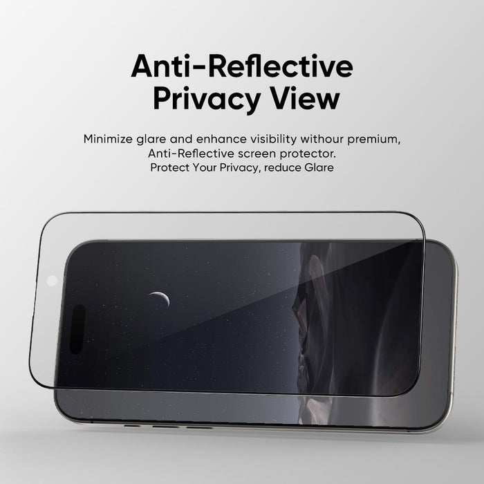 NanoArmour ONETIME PRO Privacy Anti Reflective 3D Infinity Edge – iPhone 16 / 15 Series
