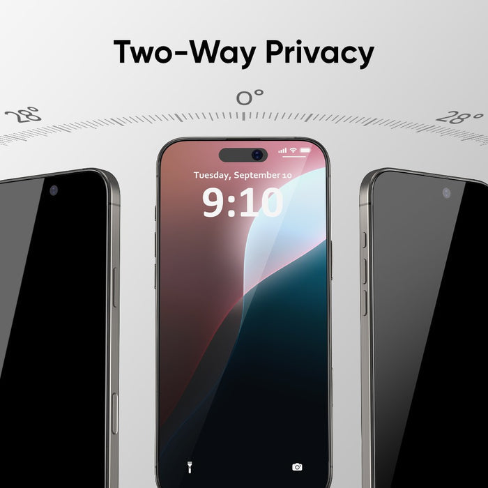 NanoArmour ONETIME PRO Privacy Anti Reflective 3D Infinity Edge – iPhone 16 / 15 Series
