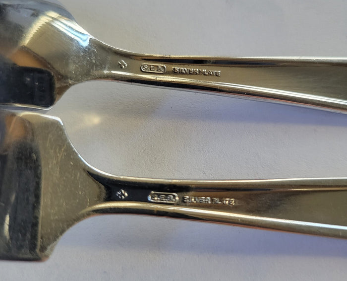 National Silver Monarch Plate 2 Piece Baby Set Spoon Fork Stainless Flatware3