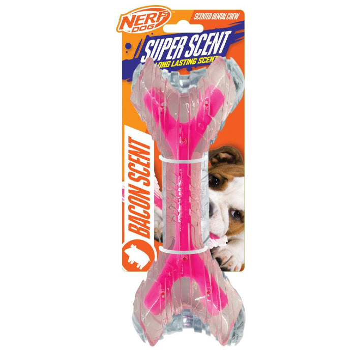 NERF Dog TPR/PP Scented Bacon Super Scent Bone Solid Core