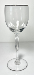 Noritake Allaire Platinum Water Goblet 8 1/2" Minor Trim Wear0