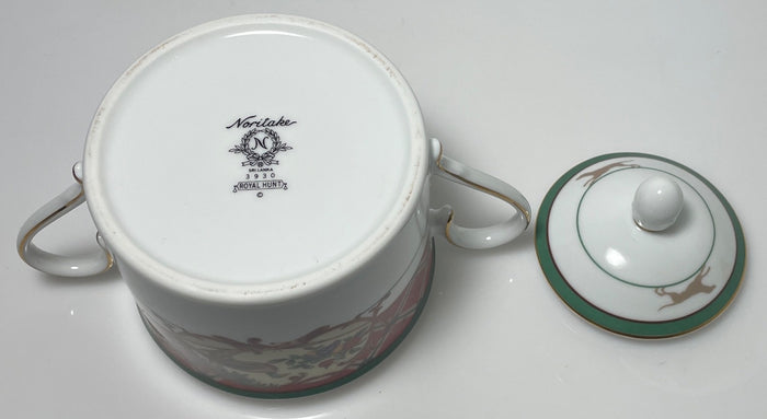 Noritake Royal Hunt Sugar Bowl and Lid 4 1/2"4