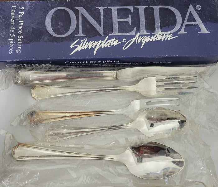 Oneida Clairhill Fairhill 5 Piece Place Setting Silverplate Flatware0