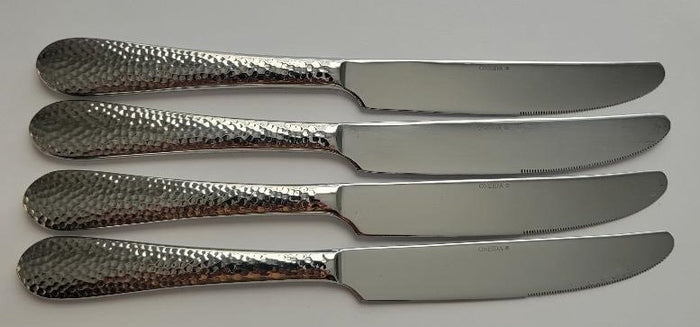 Oneida Reyna Hammered Stainless Flatware Knife Set of 40