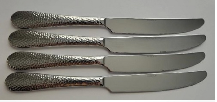 Oneida Reyna Hammered Stainless Flatware Knife Set of 41