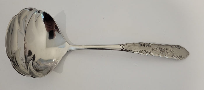 Oneida Rogers First Rose Jullian Gravy Ladle 7 5/8" Flatware Silverware0