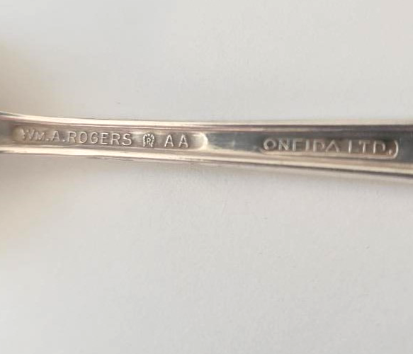Oneida Rogers Park Lane Cathelaine Teaspoon 6 1/8" Pack of 2 Silverplate2