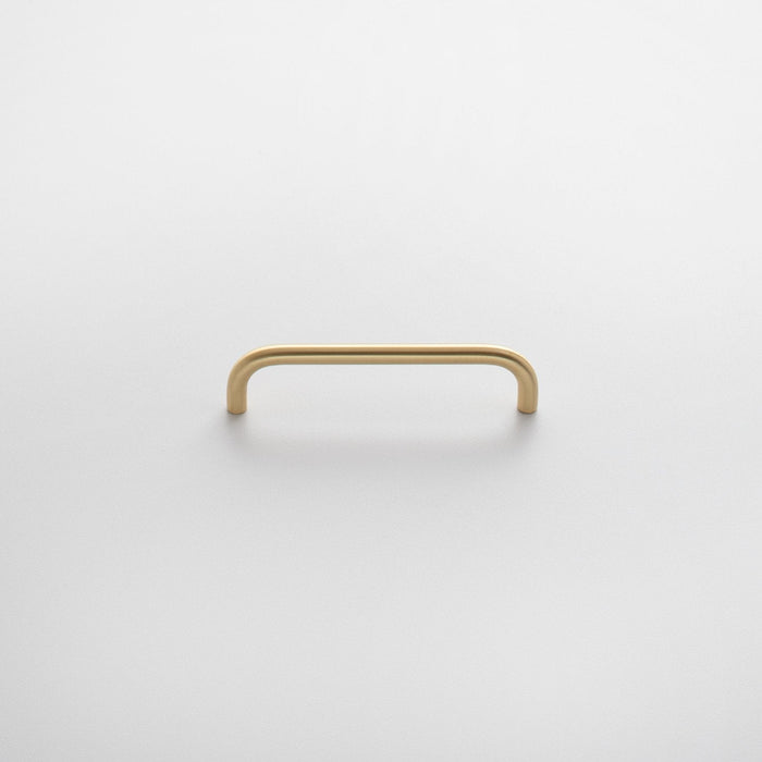 Front view of Parker Pull showcasing its rounded rectangular bar design with a light gray background