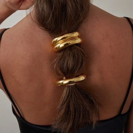 Petite Glossy Double Arch Pony Gold