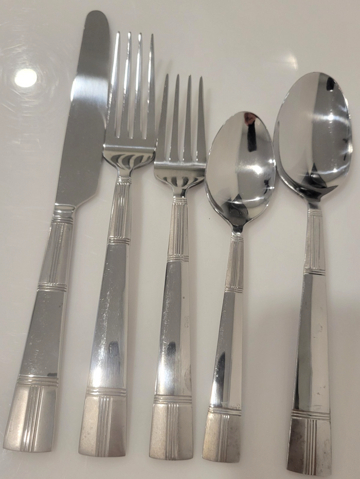 Pfaltzgraff Cuisinart Symmetry 5 Piece Place Setting Stainless 18 00