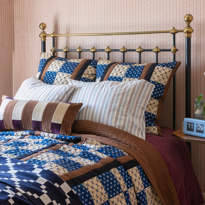 Pieced Velvet Pillow Cover