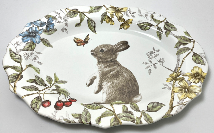 Pier 1 Sofie the Bunny Oval Platter 13 5/8" Rabbit Easter Spring0