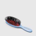 Shop Rescue Spa Mason Pearson pocket-sized child hairbrush with a light blue handle and natural boar bristles