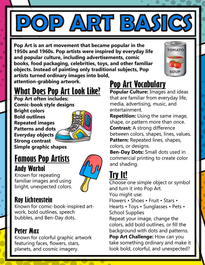 Pop Art Project Pack for Kids