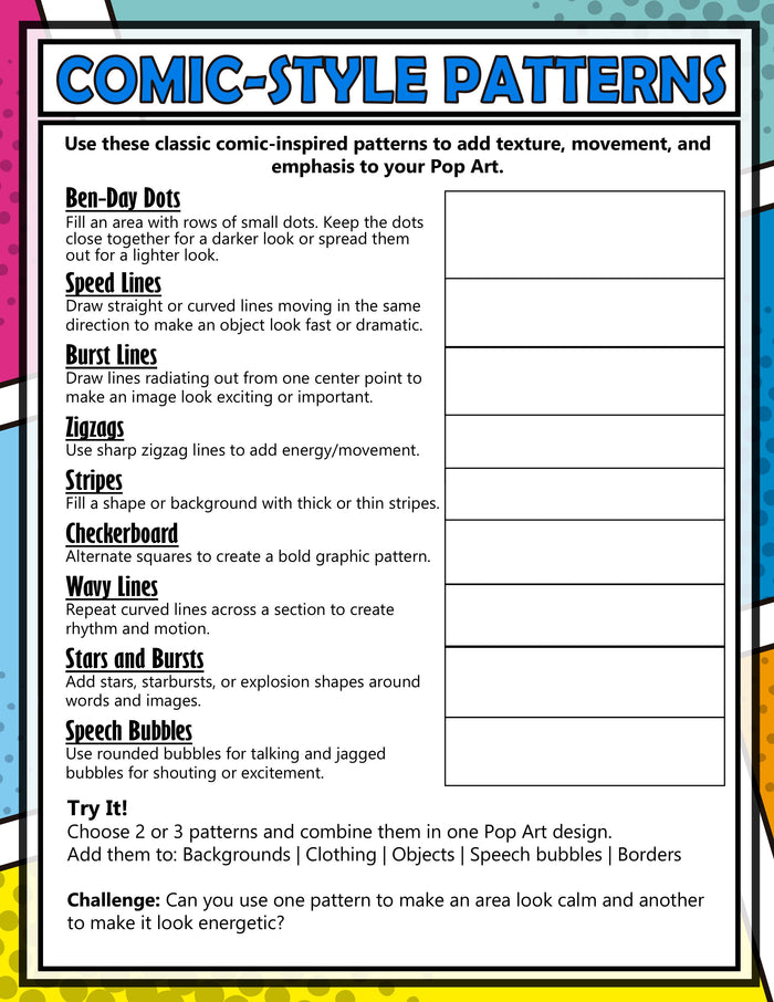 Pop Art Project Pack for Kids