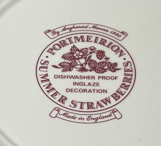 Portmeirion Summer Strawberries Coupe Cereal Bowl 5 1/2"3