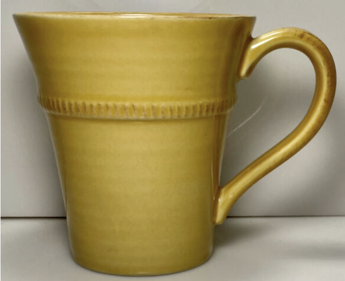 Pottery Barn Gabriella Gold Mug 4 1/2"0