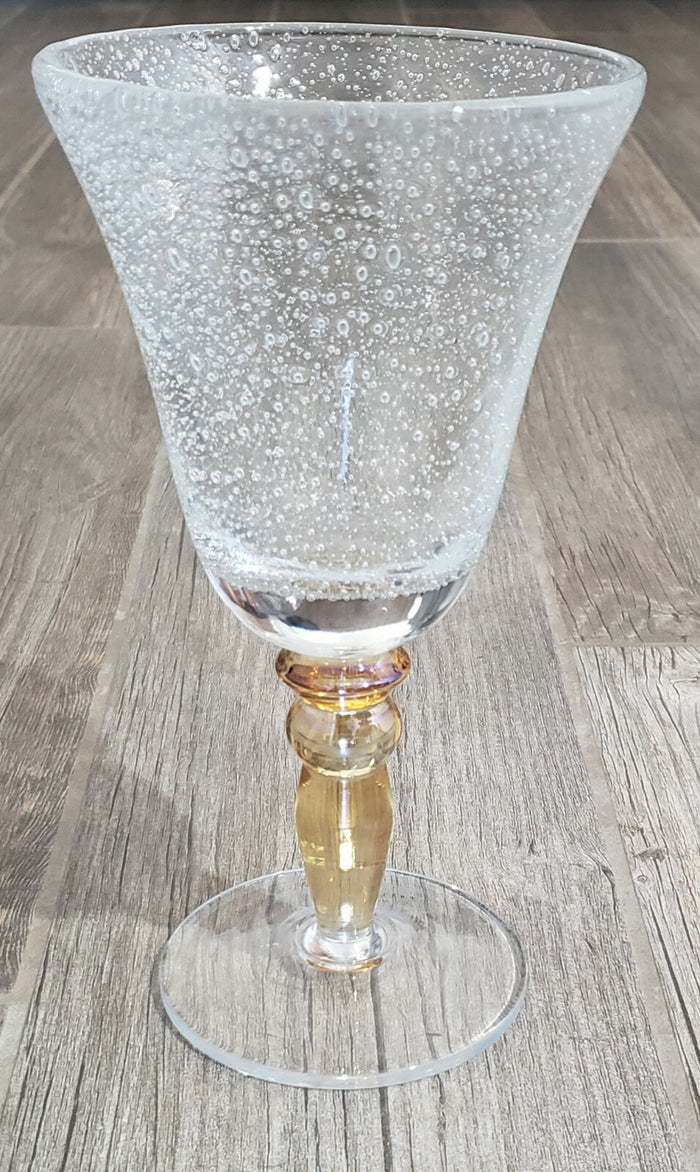 Pottery Barn PBY6 Amber Goblet 8 1/4"1