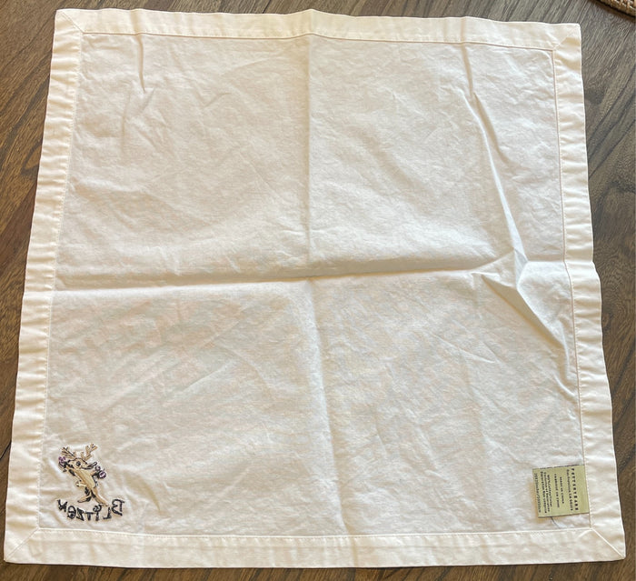 Pottery Barn Reindeer Blitzen Embroidered Cloth Napkin 20 x 202