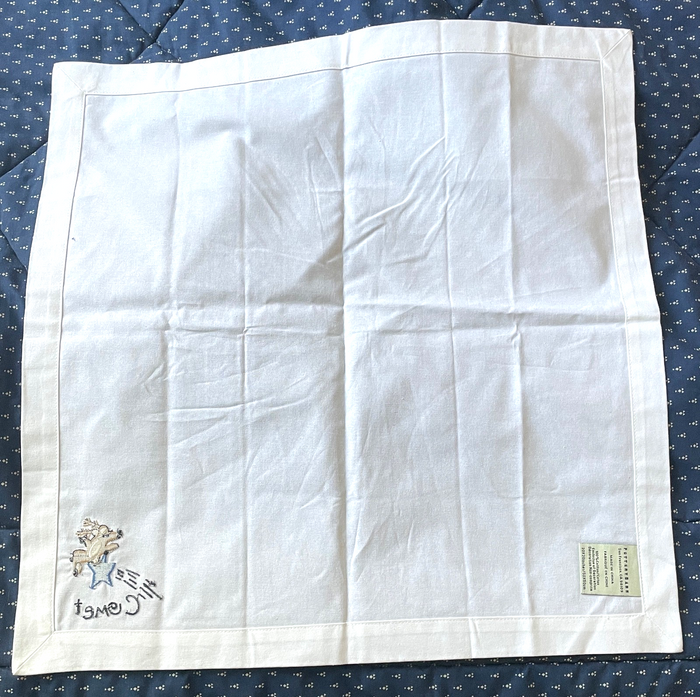Pottery Barn Reindeer Comet Embroidered Cloth Napkin 20 x 201