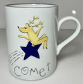 Pottery Barn Reindeer Comet Mug 4"0