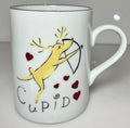 Pottery Barn Reindeer Cupid Mug 4"0
