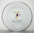 Pottery Barn Reindeer Dancer Salad Plate 8 1/2" Trim Wear0