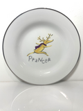Pottery Barn Reindeer Prancer Salad Plate 8 1/2"0