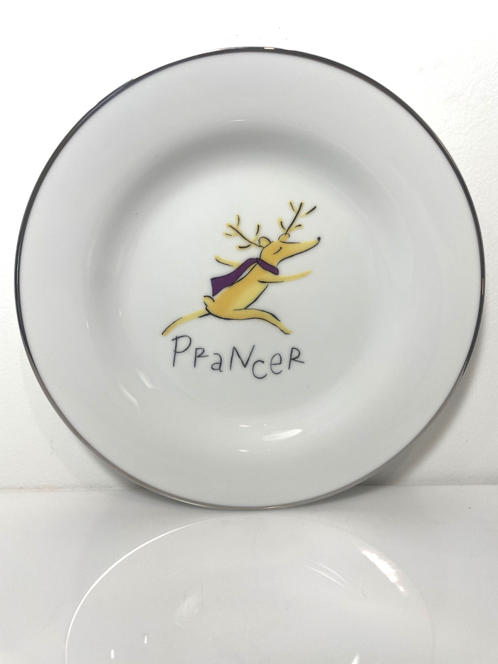 Pottery Barn Reindeer Prancer Salad Plate 8 1/2"0