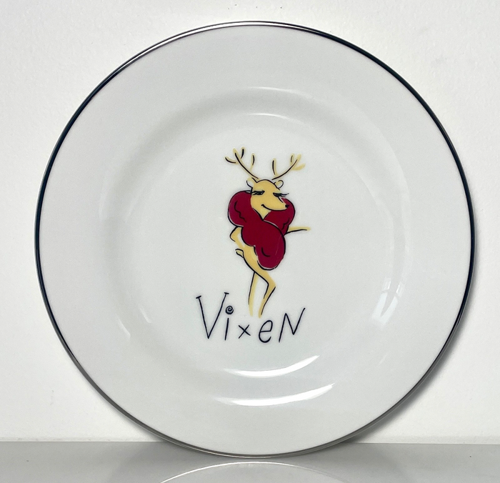 Pottery Barn Reindeer Vixen Salad Plate 8 1/20